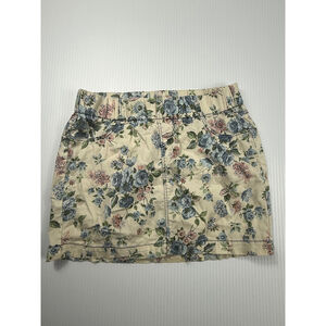 Jrt Collection Floral Mini Skirt‎ Elastic Waist Casual Cottagecore M